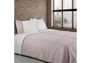 Dommelin  Housse de couette Bari Percale 200TC Rose clair-Argent 140x200/220 cm