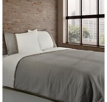 Dommelin  Dekbedovertrek Bari Percal 200TC Taupe-Nootmuskaat 140x200/220 cm