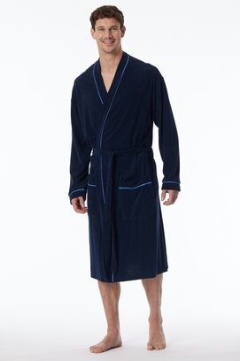 Schiesser Badjas  112562 navy 48/S