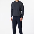 Schiesser Schiesser Pyjama Long 159620 bleu foncé 60/4XL