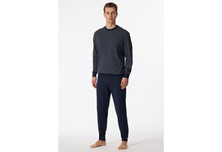 Schiesser Pyjama Long 159620 bleu foncé 60/4XL