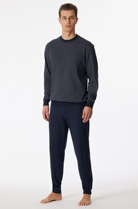 Schiesser Pyjama Long  159620 darkblue 62/5XL