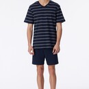 Schiesser Schiesser Pyjama Court 159621 bleu foncé 54/XL