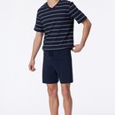 Schiesser Schiesser Pyjama Court 159621 bleu foncé 56/XXL