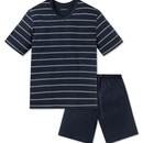 Schiesser Schiesser Pyjama Court 159621 bleu foncé 56/XXL