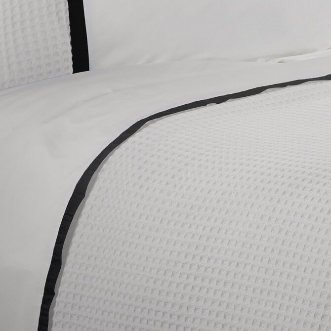 Dommelin  Housse de couette Bari Percale 200TC Blanc-Noir 260x200/220 cm