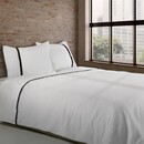 Dommelin Dommelin Housse de couette Bari Percale 200TC Blanc-Noir 140x200/220 cm