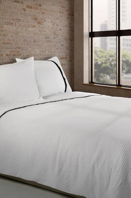 Dommelin Housse de couette Bari Percale 200TC Blanc-Noir 140x200/220 cm