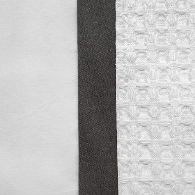 Dommelin  Housse de couette Bari Percale 200TC Blanc-Gris ardoise 240x200/220 cm