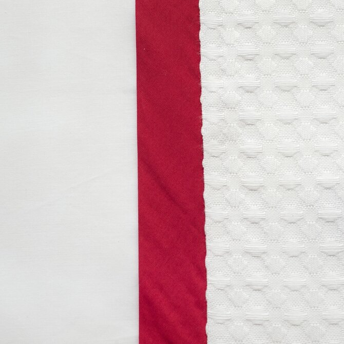 Dommelin  Dekbedovertrek Bari Percal 200TC Wit-Cherry 140x200/220 cm