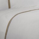 Dommelin Dommelin  Housse de couette Bari Percale 200TC Blanc-Kaki 260x200/220 cm