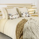 Dommelin Housse de Couette Dommelin Listra Satin 300TC Beige-Kaki 260x200/220 cm