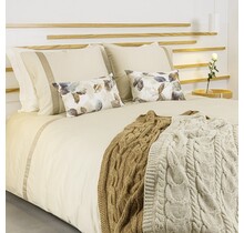 Dommelin Dekbedovertrek Listra Satijn 300TC Beige-Kaki 260x200/220 cm