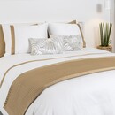 Dommelin Dommelin Housse de couette Listra Satin 300TC Blanc-Bronze 260x200/220 cm