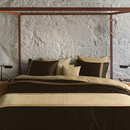 Dommelin Dommelin Housse de couette Listra Satin 300TC Brun-Cappuccino 140x200/220 cm