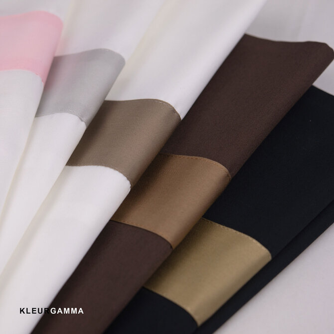 Dommelin Housse de couette Listra Satin 300TC Brun-Cappuccino 140x200/220 cm