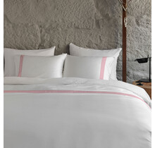 Dommelin Housse de couette Listra Satin 300TC Blanc-Rose clair 240x200/220 cm