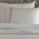 Dommelin Dommelin Housse de couette Listra Satin 300TC Blanc-rose clair 140x200/220 cm