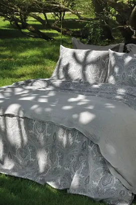 Housse de Couette Dommelin Pordoi Satin 400TC Gris Éléphant 240x200/220 cm
