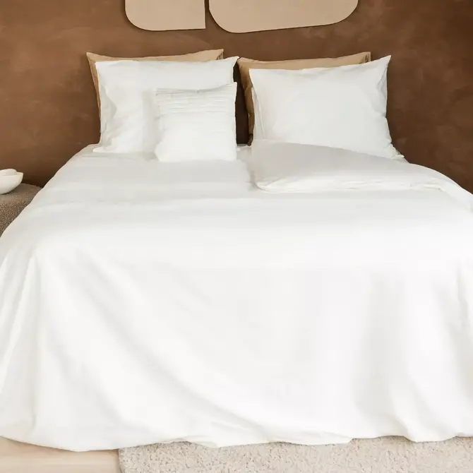 Housse de couette Dommelin Liva Percale 200TC Écru 140x200/220