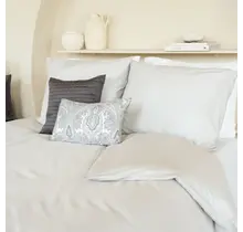 Dommelin Housse de couette Liva Percale 200tc Argent 140x200/220