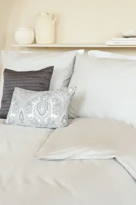 Dommelin Housse de couette Liva Percale 200tc Argent 140x200/220