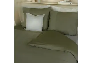 Housse de couette Dommelin Liva Percale 200tc Olive 240x200/220