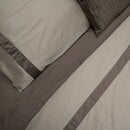 Dommelin Dommelin Housse de couette Listra Satin 300tc Vert olive-Argile 140x200/220