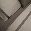 Dommelin Dommelin Housse de couette Listra Satin 300tc Vert olive-Argile 260x200/220