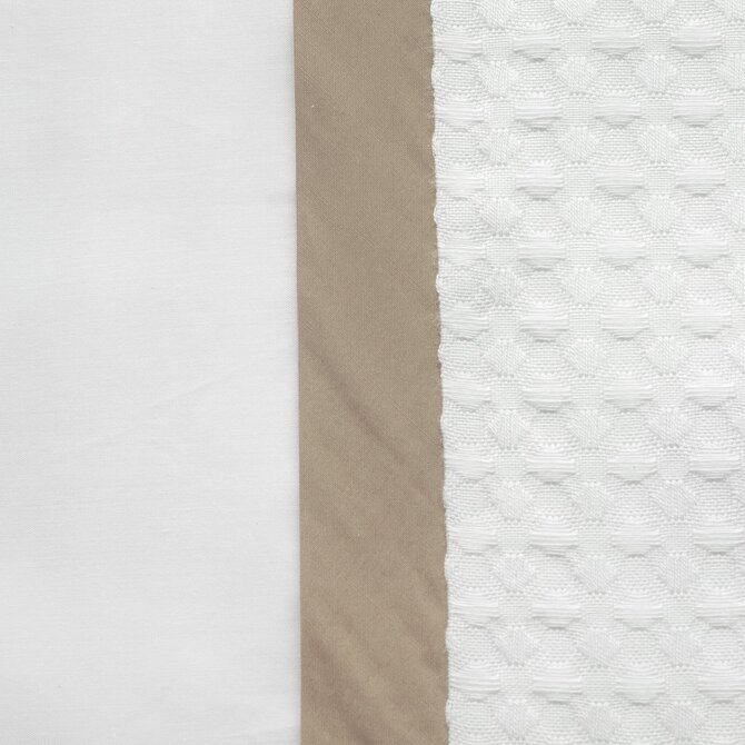 Dommelin Housse de couette Bari Percal 200TC Blanc-Kaki 140x200/220