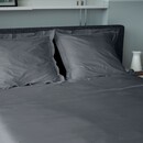Dommelin Dommelin Housse de couette Cortina Percale 200TC Gris éléphant-Gris éléphant 140x200/220 cm