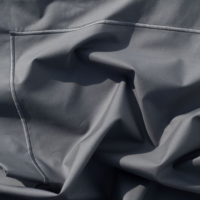 Dommelin Housse de couette Cortina Percale 200TC Gris éléphant-Gris éléphant 140x200/220 cm