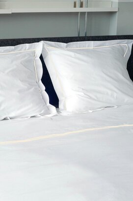 Dommelin Housse de couette Cortina Percale 200TC Blanc-Écru 140x200/220 cm
