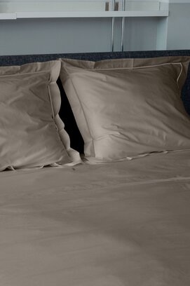 Dommelin Housse de couette Cortina Percale 200TC Taupe-Taupe 140x200/220 cm