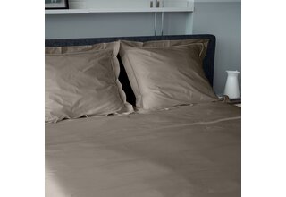Dommelin Dekbedovertrek Cortina Percal 200TC Taupe-Taupe 140x200/220 cm
