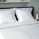 Dommelin Dommelin Housse de couette Cortina Percale 200TC Blanc-Anthracite 240x200/220 cm