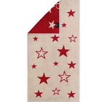 Cawo Christmas Edition 792 Stars Gastendoekje rot