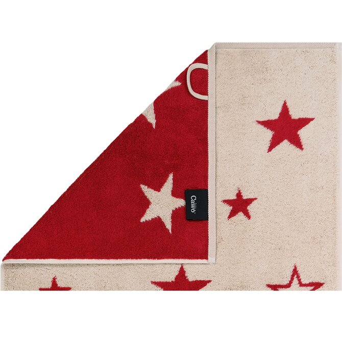 Cawo Christmas Edition 792 Stars Gastendoekje rot