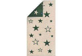 Cawo Édition de Noël 792 Étoiles Serviette d'invité beige