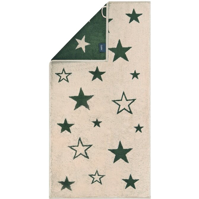 Cawo Édition de Noël 792 Étoiles Serviette d'invité beige