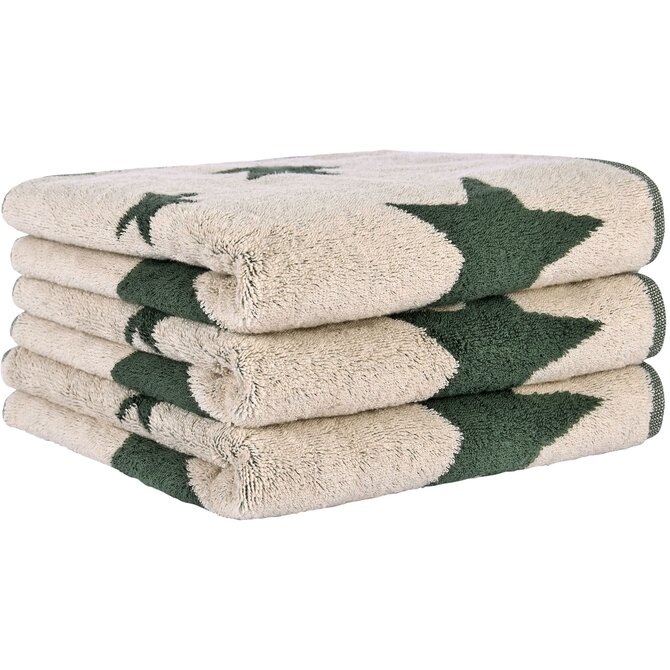 Cawo Christmas Edition 792 Stars Gastendoekje beige