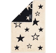 Cawo Christmas Edition 792 Stars Gastendoekje schwarz