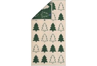 Cawo Christmas Edition 794 Fir trees Handdoek beige
