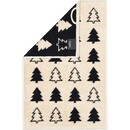 Cawö Cawo Édition de Noël 794 Sapins Serviette invité noir