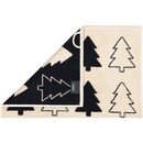 Cawö Cawo Édition de Noël 794 Sapins Serviette invité noir