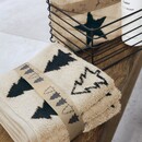 Cawö Cawo Édition de Noël 794 Sapins Serviette invité noir