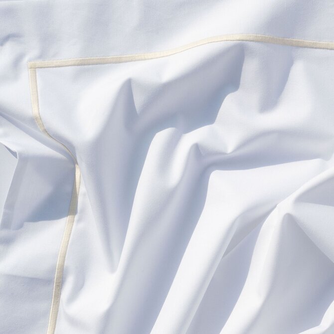 Dommelin Housse de couette Cortina Percale 200TC Blanc-Écru 260x200/220