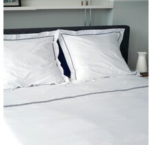 Dommelin Housse de couette Cortina Percale 200TC Blanc-Anthracite 260x200/220