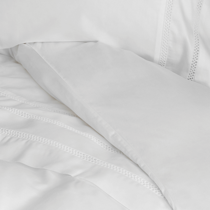 Dommelin Housse de couette Favo Satin 300TC Blanc 260x200/220 cm