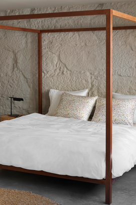 Dommelin Housse de couette Favo Satijn 300TC Wit 200x200/220 cm